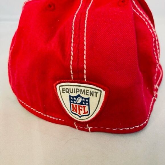 2002 Vintage Reebok NFL Atlanta Falcons Stretch Fit Official Hat Cap Red S/M Exc - Picture 5 of 7
